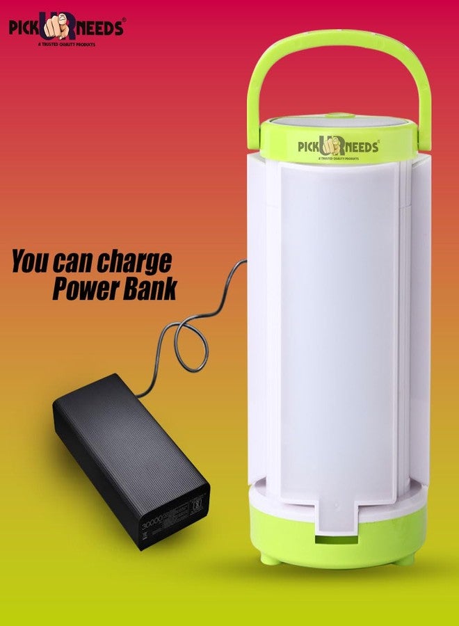 Pick Ur Needs Solar Rechargeable Emergency LED Foldable Floor Lantern Table Lamp Light (Light Green) - Image 4